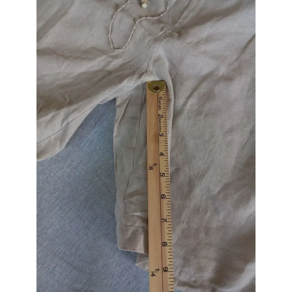 Elements By‎ Arnold Zimberg Men Small Pure Linen Drawstrings Stretch Waist Short - Picture 3 of 10